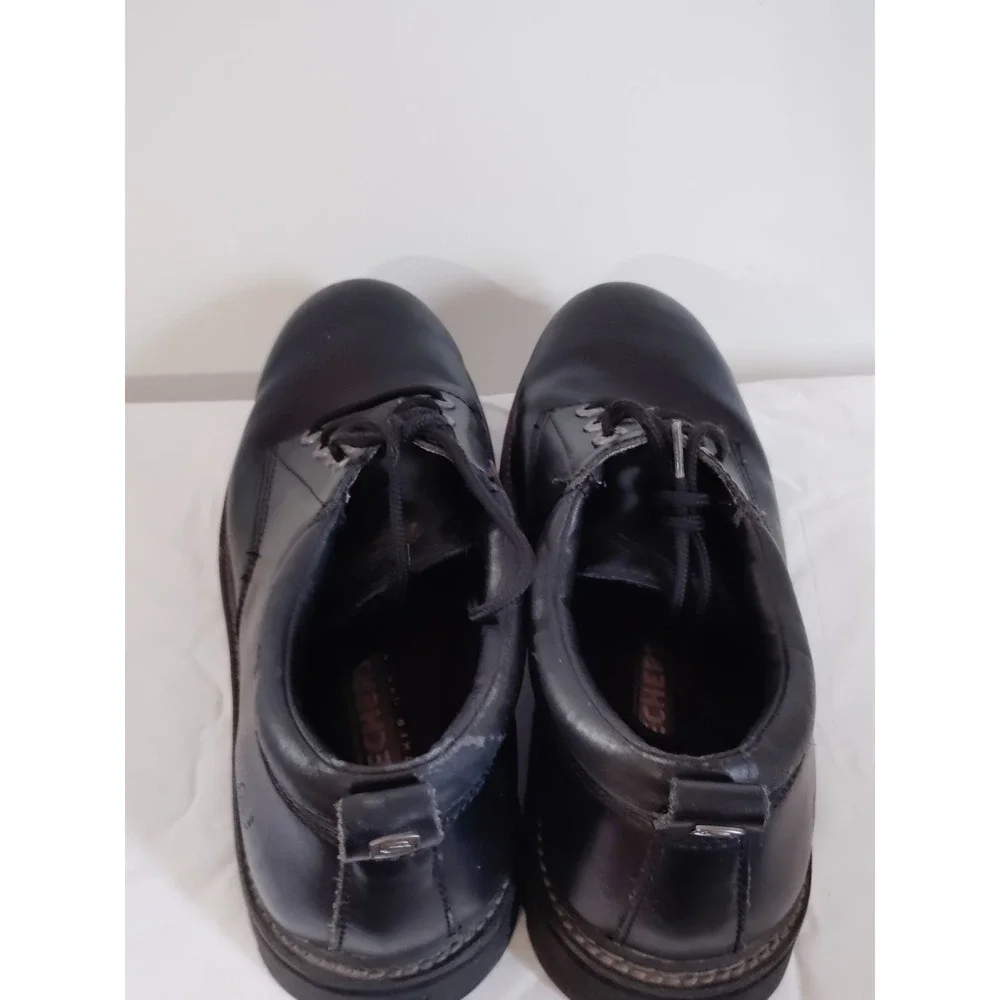 Skechers Work Cankton Slip Resist Steel Toe Shoes Black 60097 Low Top Men 11.5
